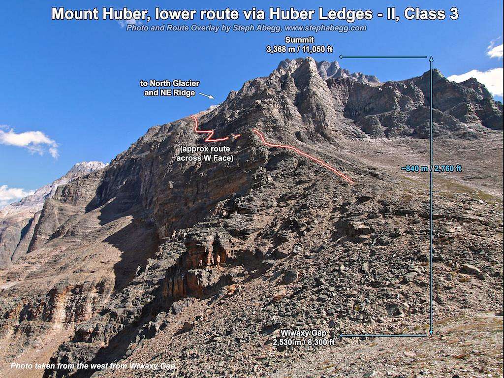 Mount Huber Photo Overlay (lower route)
