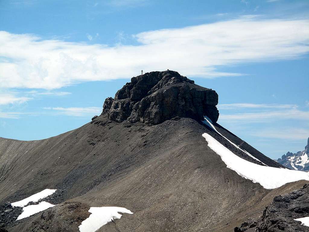 Close-up on the Rohrbachstein (2950m) with it's characteristic 
