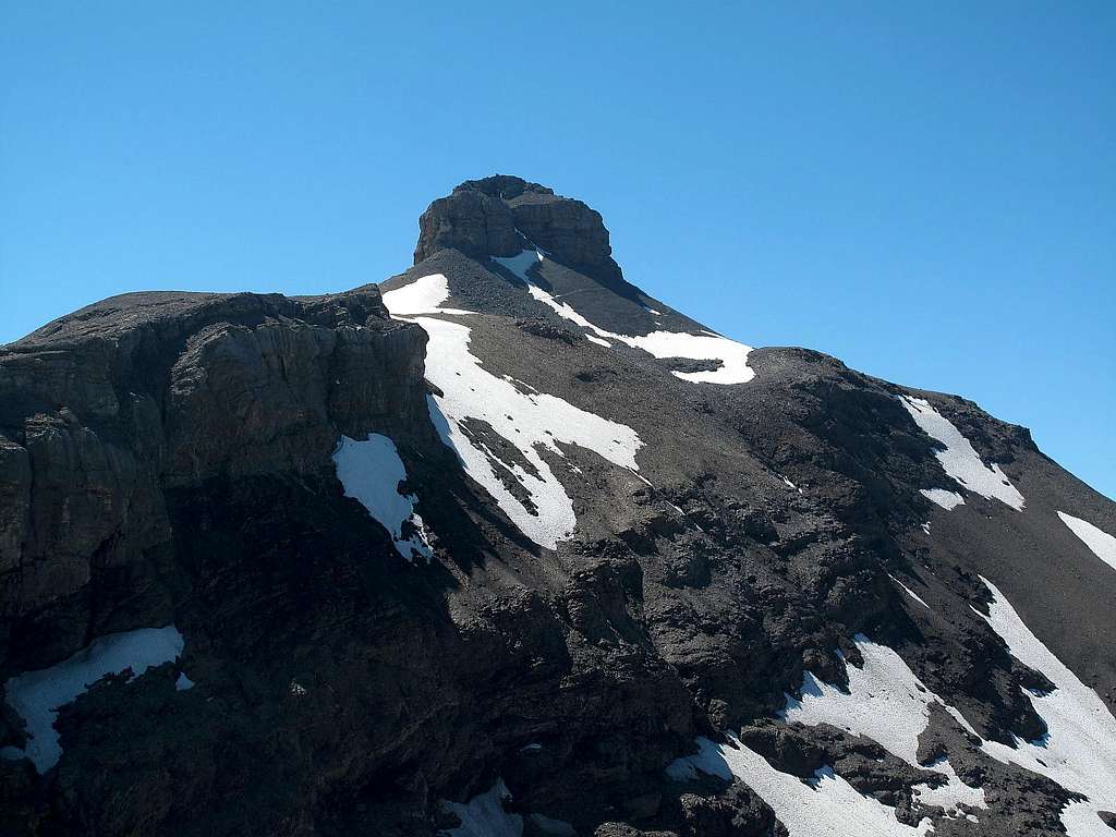 The Rohrbachstein (2950m) seen from the Wildstrubel hut