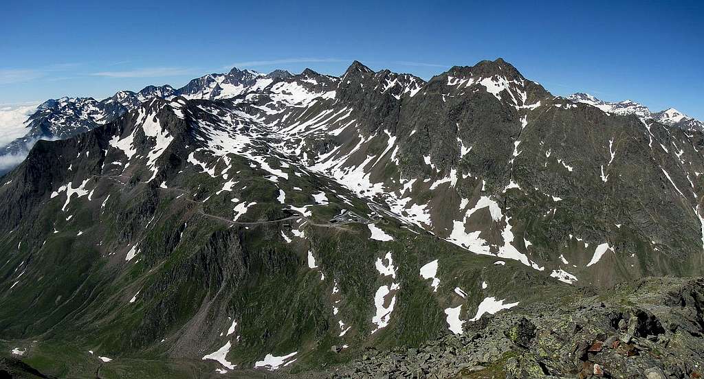 Otztaler Alps west from Timmeljochsberg