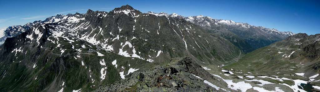 Italian and Austrian side of Otztaler Alps