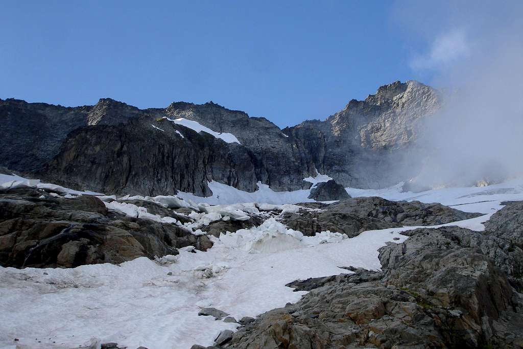 End of the Glacier below forbidden peak