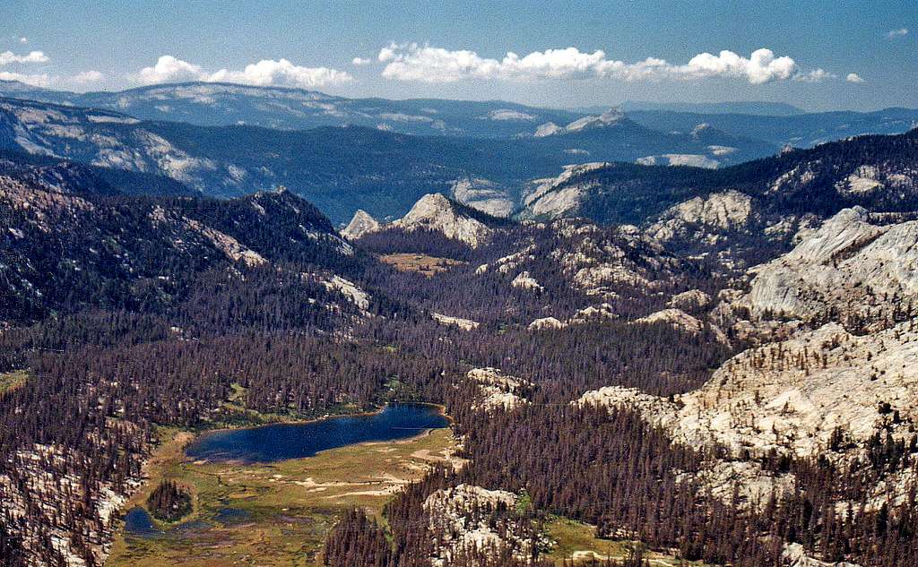 Southwest towards  Little Yosemite Valley from Reymann Peak