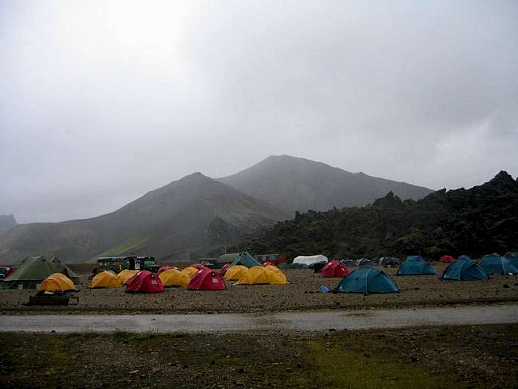The Landmannalaugar campsite