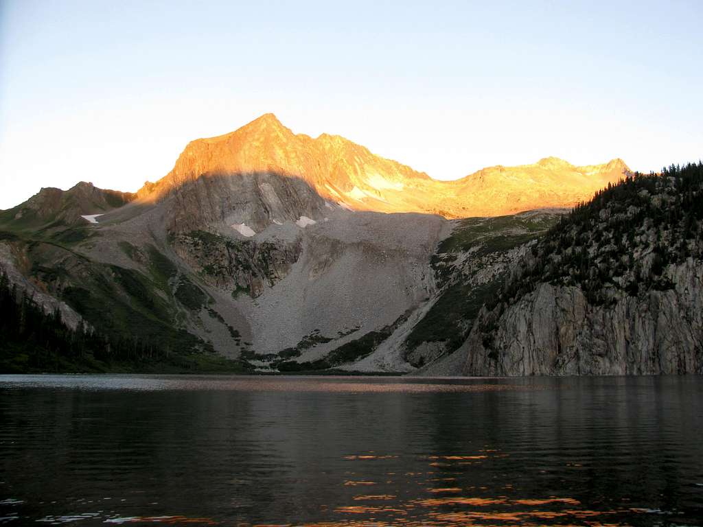 Sunrise at Snowmass Lake