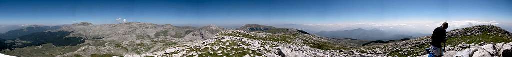 Panoramic 360° view From the top of Monte Forcellone  