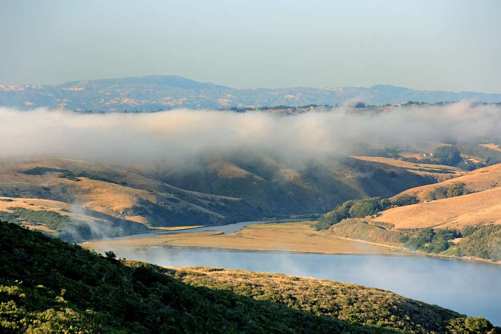 Encroaching fog, Tomales Bay