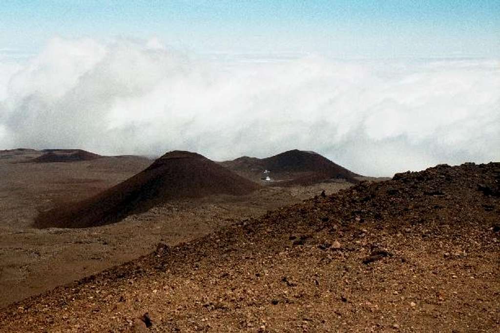 Radio astronomy dish on Mauna Kea