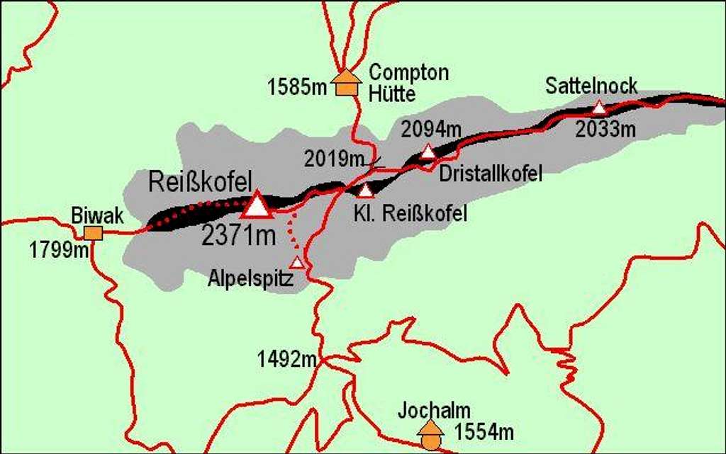 A self-made map of Reisskofel...