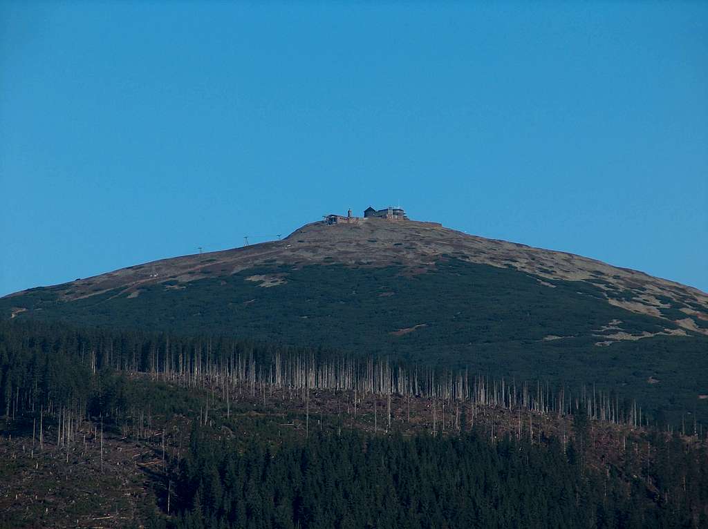 First view to Sněžka