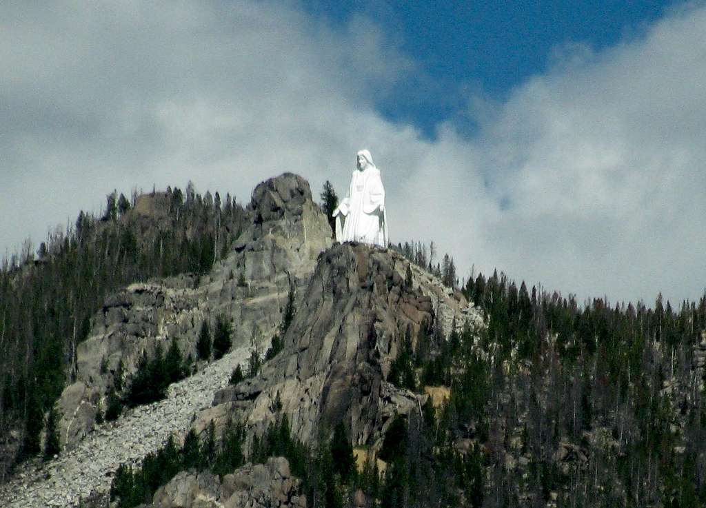 Christus statue above Butte