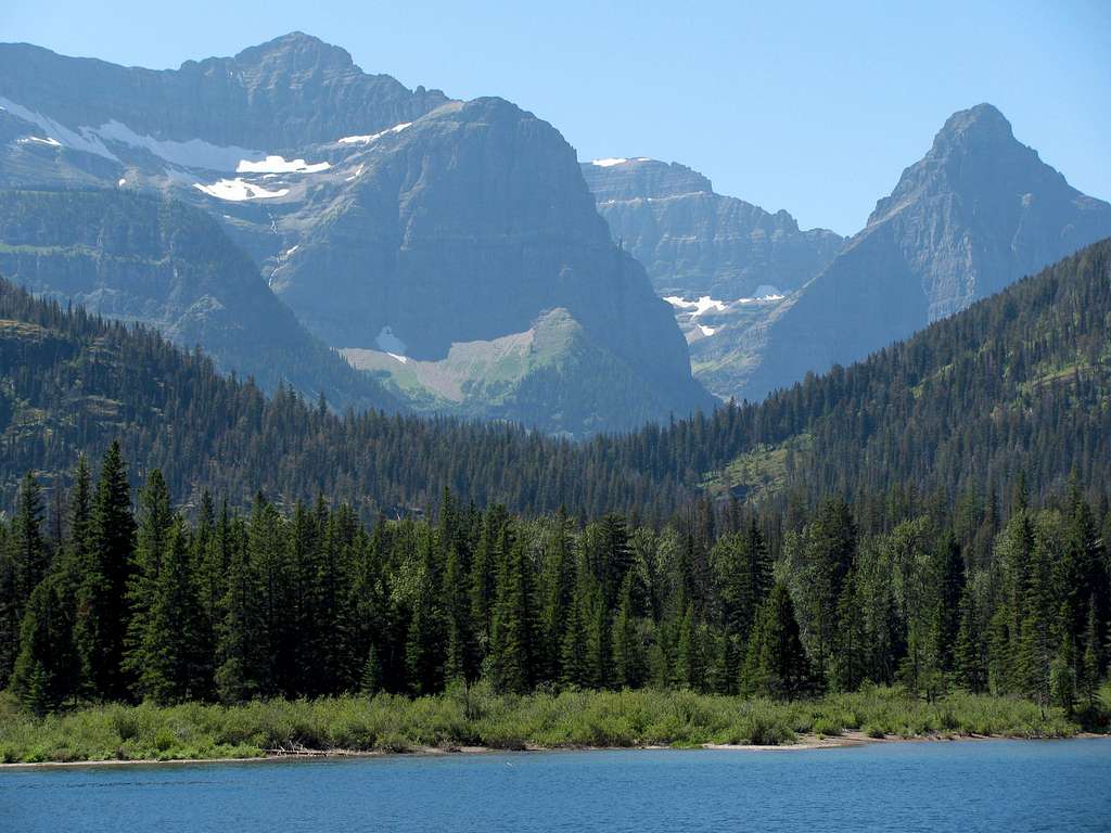 Peaks southwest of Upper Waterton Lake