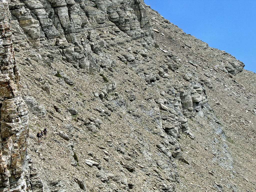 Traversing the cliffs....