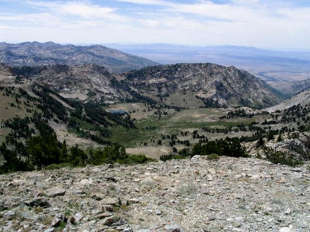 Looking SW from the summit of...