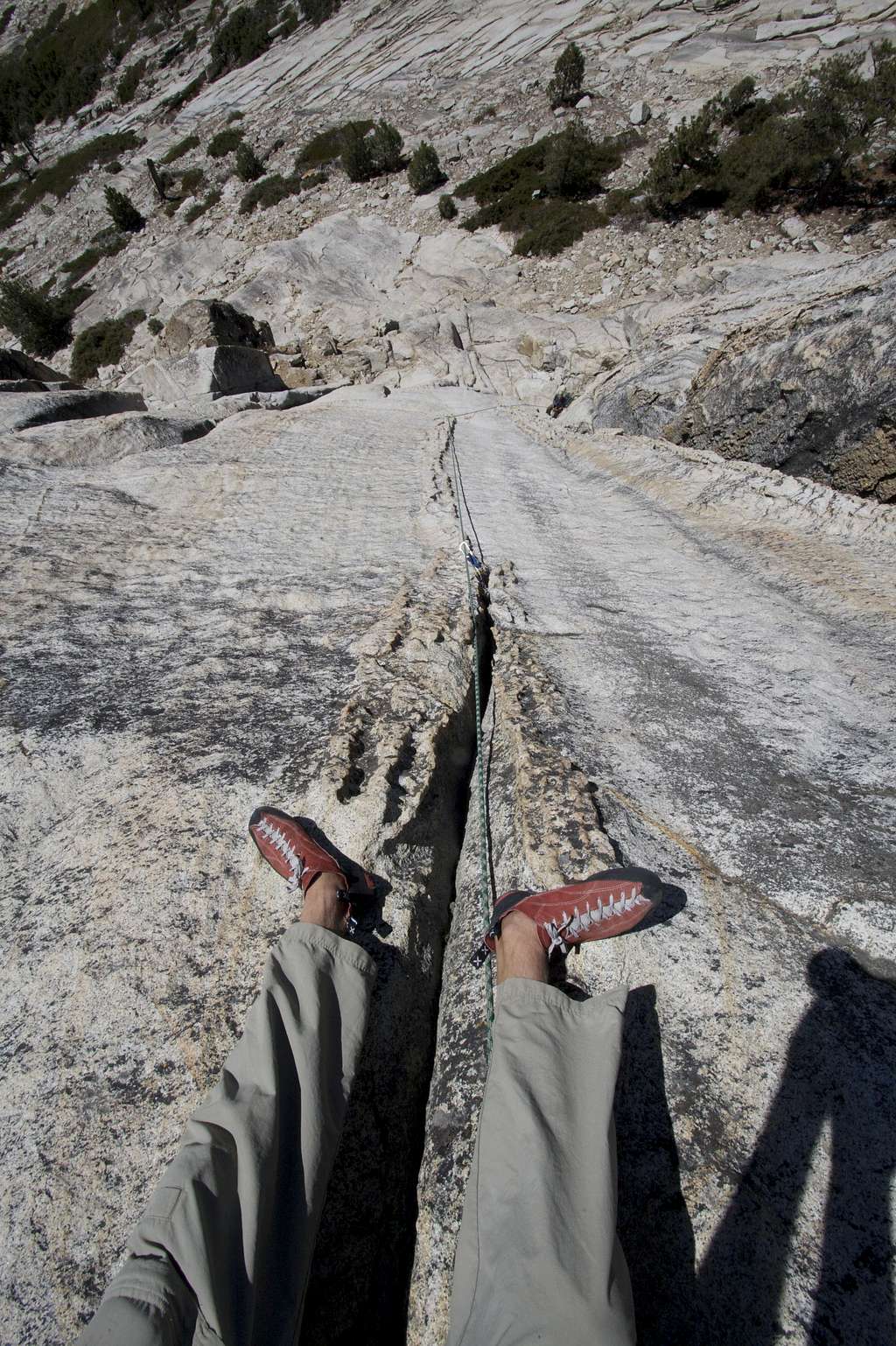 Looking down spine line