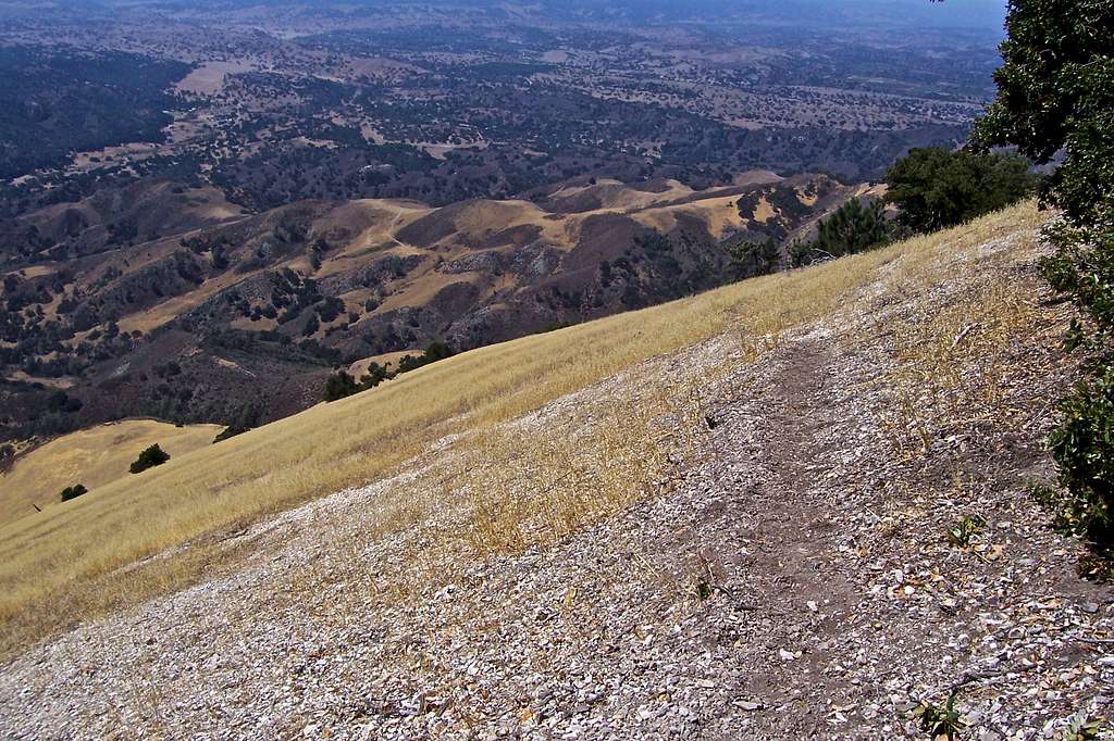 Looking down from the summit