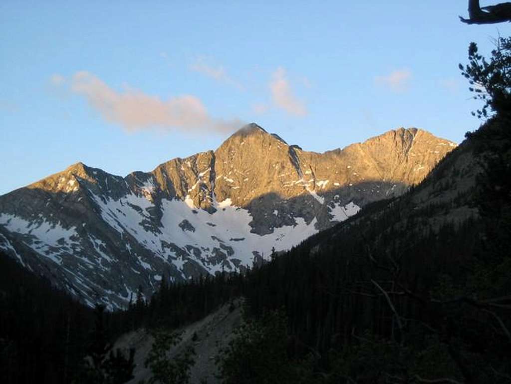 Blanca Peak and alpenglow are...