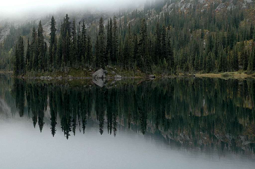 Misty Morning at Kaslo Lake