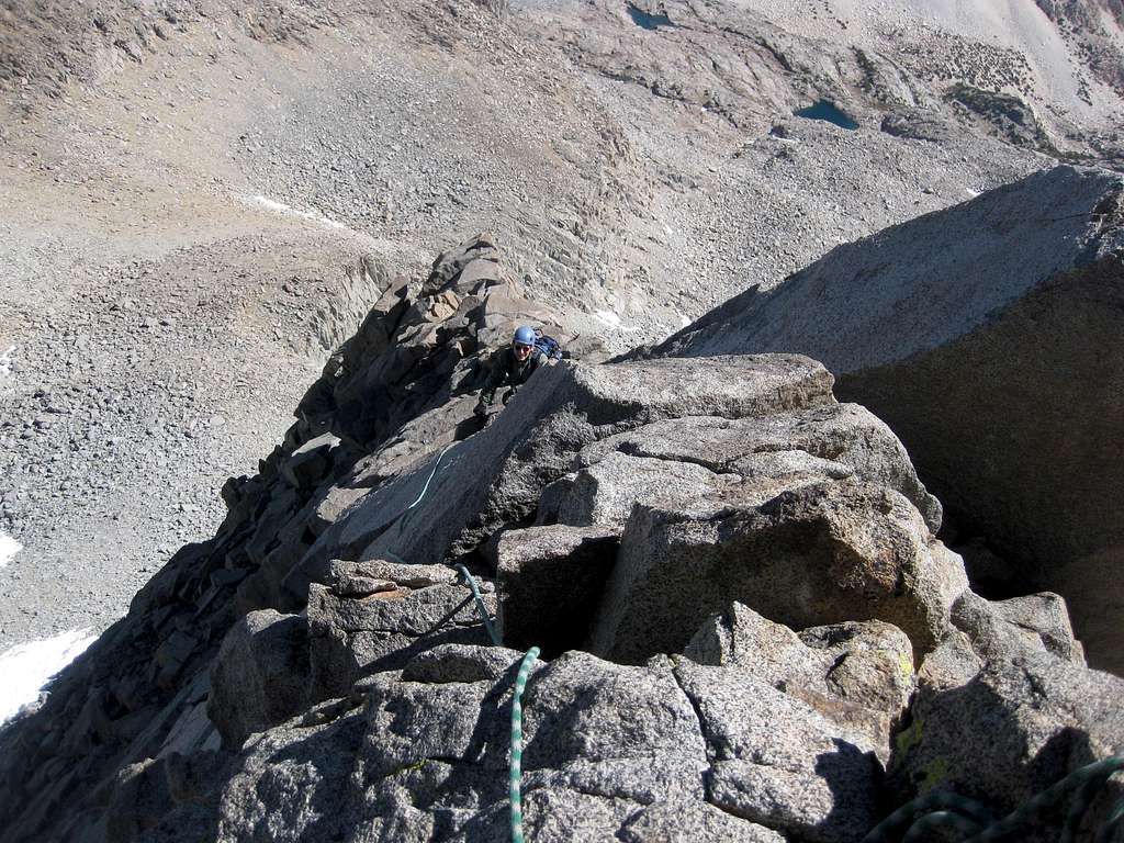 Bryan (my partner) on the arete