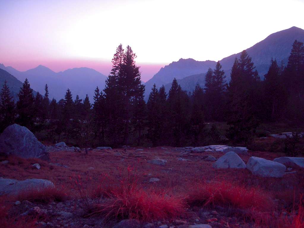 Sunset below Forester Pass