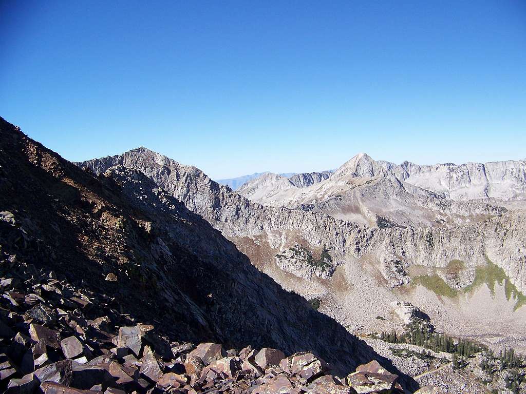 Just Below Summit, with White Baldy and the Pfiefferhorn in view