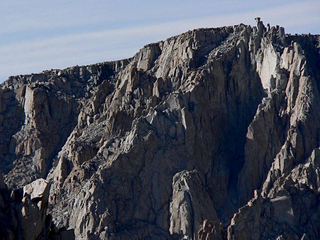 Long lens shot of Mt Darwin from Mt Wallace