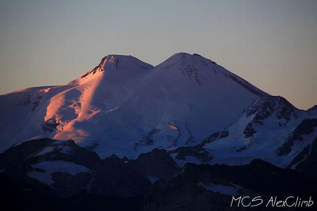 Elbrus sunset view from Layla