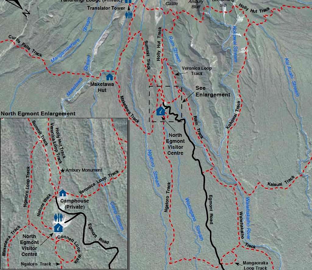 Mt Egmont/Taranaki North Egmont Area Tracks