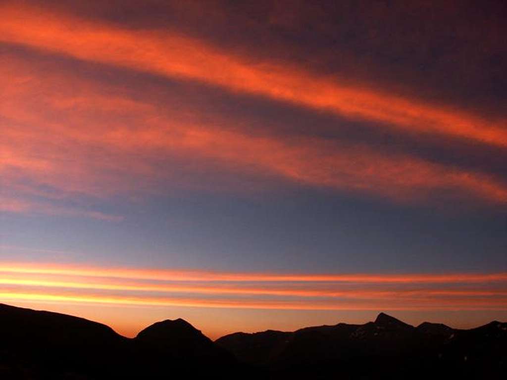 Sunrise over Tioga Peak and...