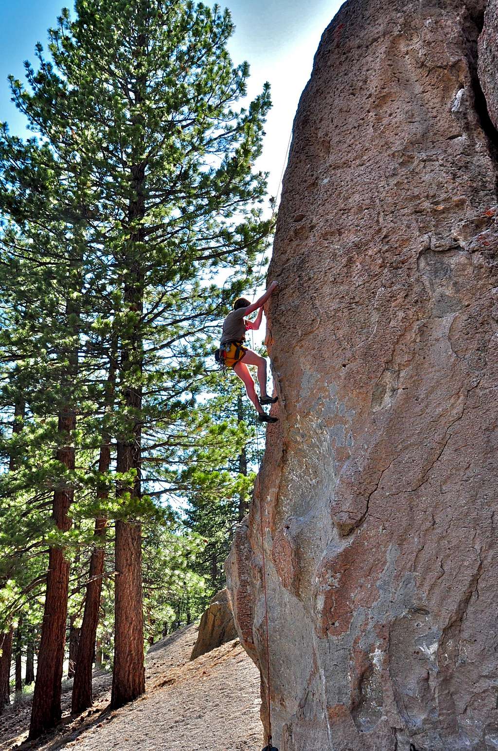 Climbing on Deadman Summit