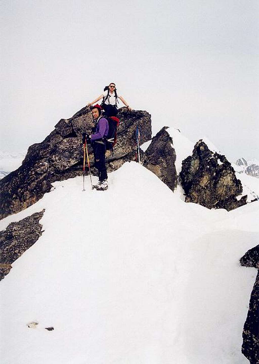 The summit ridge in winter...