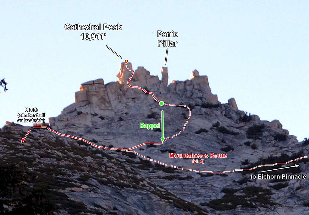 Cathedral Peak Summits (Photo Topo)