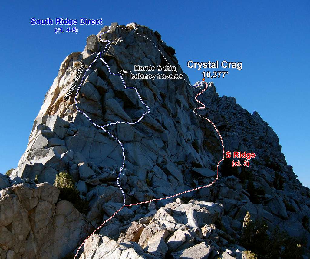 Crystal Crag South Ridge (Photo Topo)