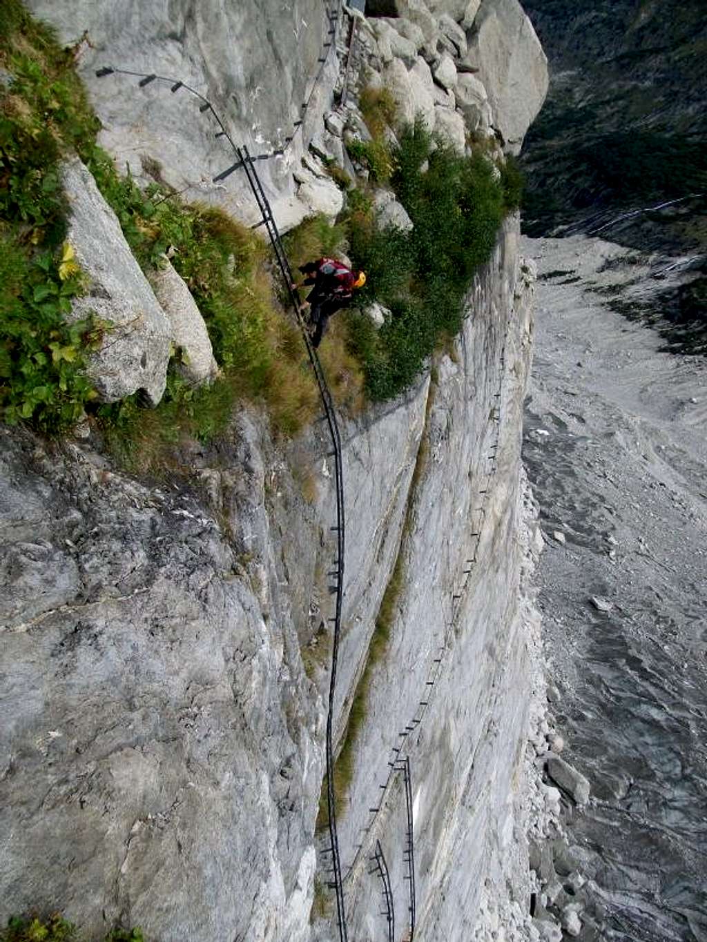 The ladder that leads to Mer de Glace