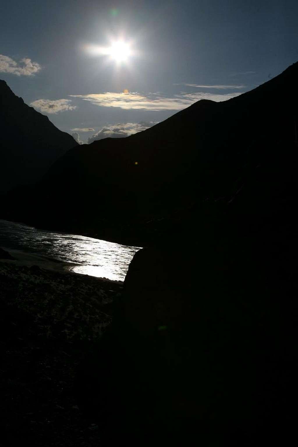 Sunset and Indus River