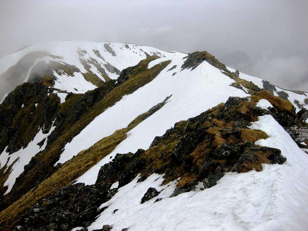 Sgurr nan Ceathreamhnan summit ridge