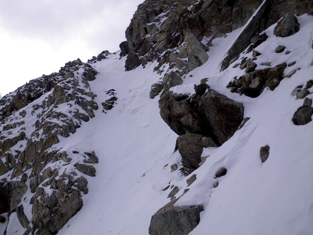 Final chute to summit