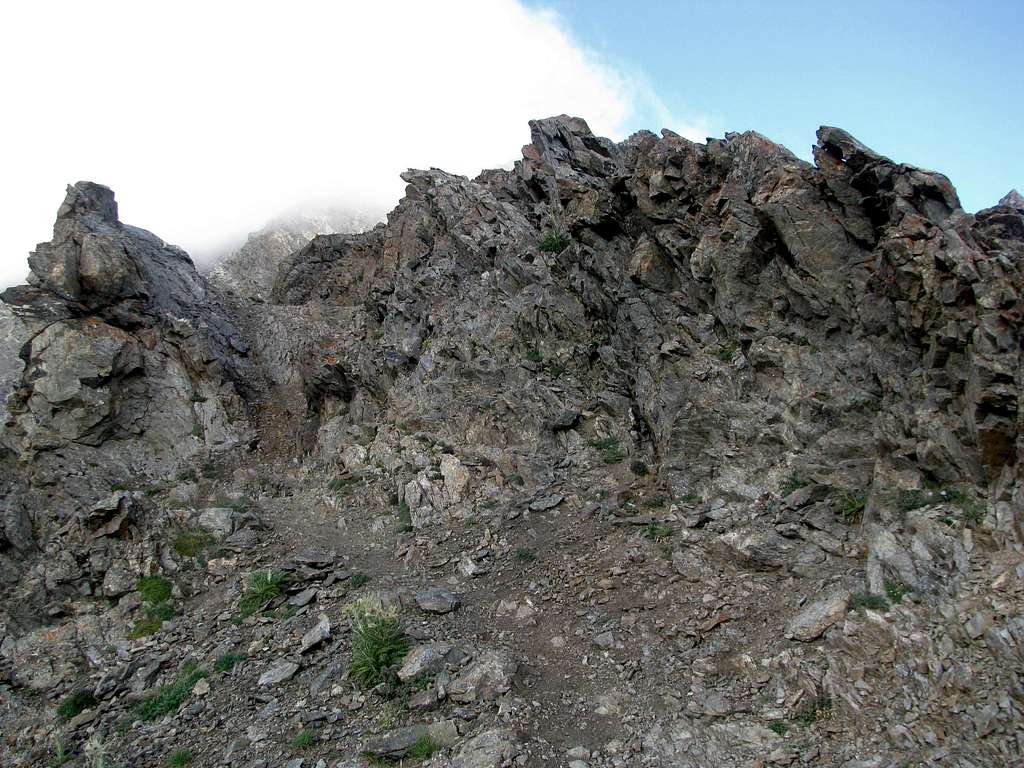 Typical jagged rocks