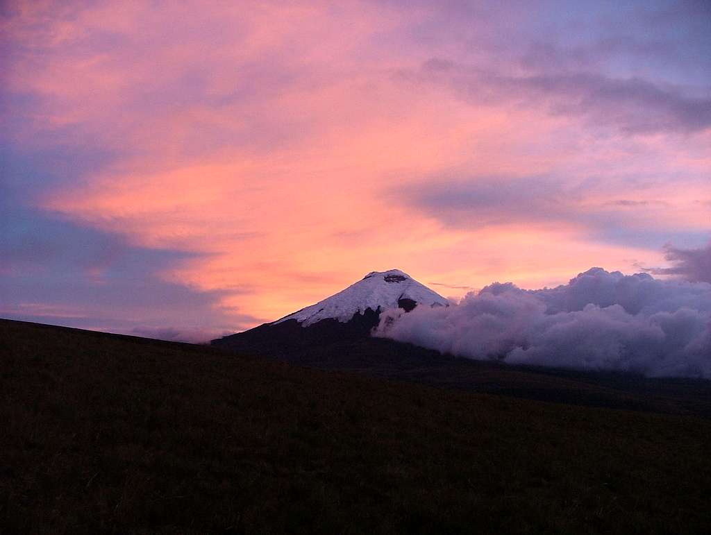 Sunset from Sincholagua. Ecuador.