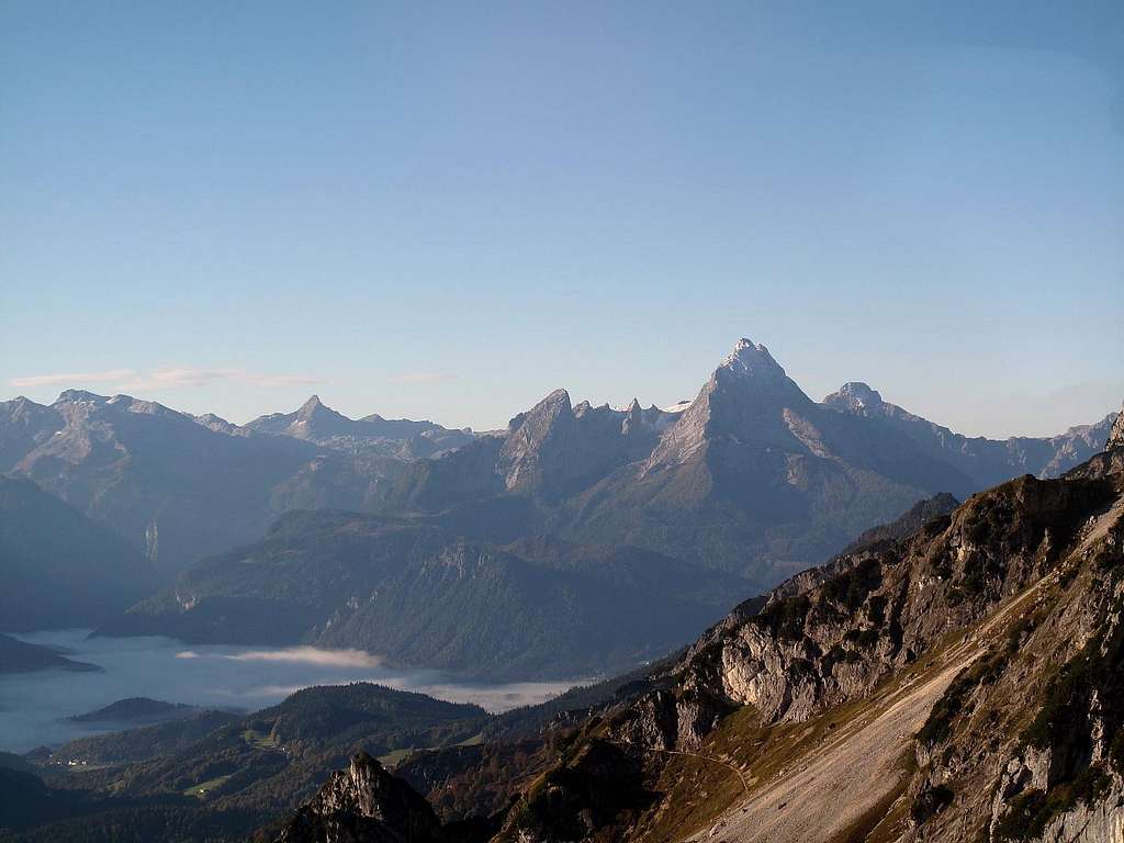 The Berchtesgaden valley in October early in the morning