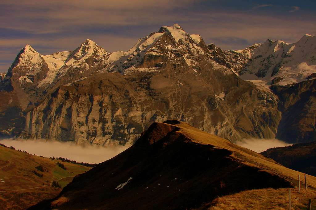 Jungfrau, Mönch and Eiger from Wasenegg