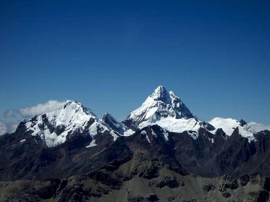 Nevado Huantsan seen from the...