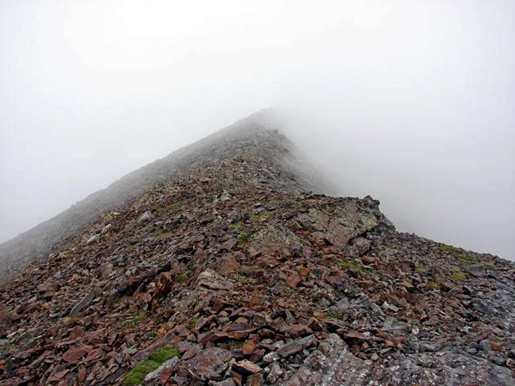 Final ridge with fog