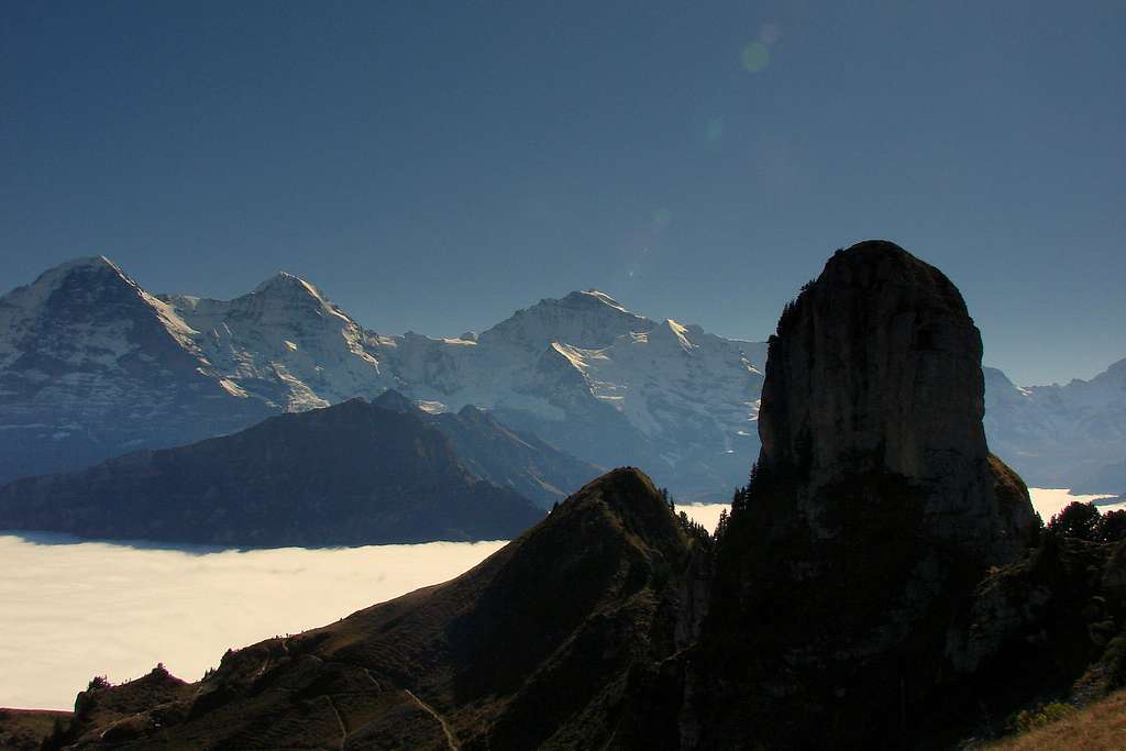 Eiger, Mönch and Jungfrau from Daube