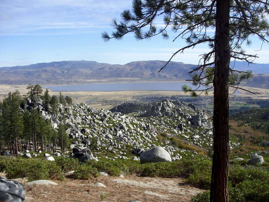 View over rocky hills
