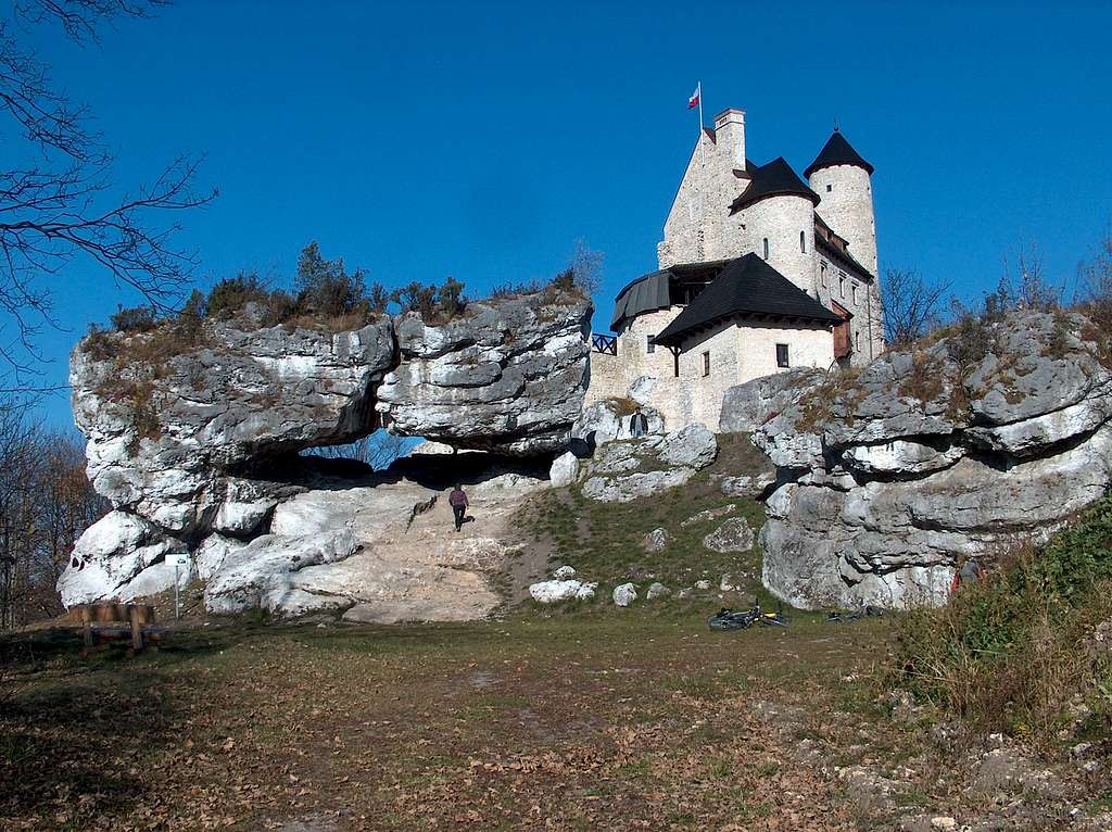 Natural arch near the castle of Bobolice in the Polish Jura