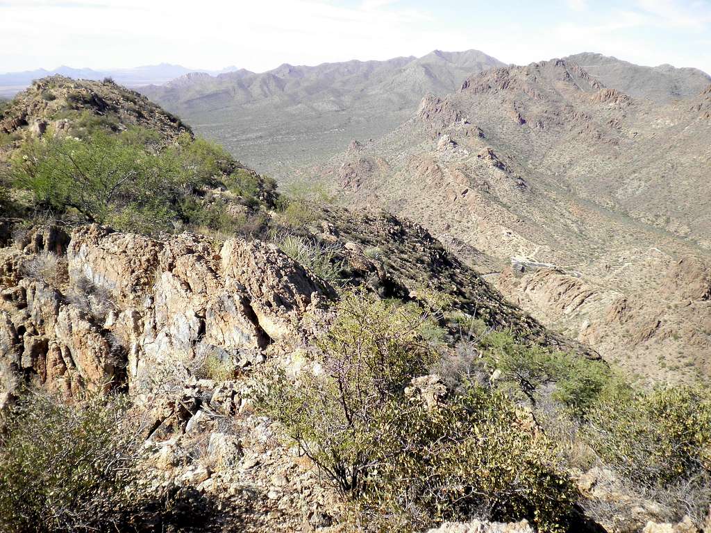 North from summit ridge