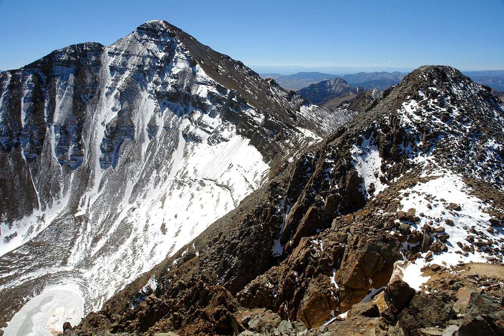 Castle Peak from the summit of Conundrum