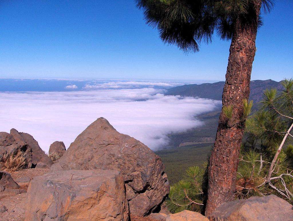 Cloud cover on the northern coastline of Tenerife