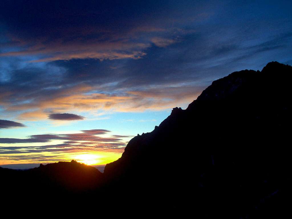 Sunrise seen from Zbojnicka Chata